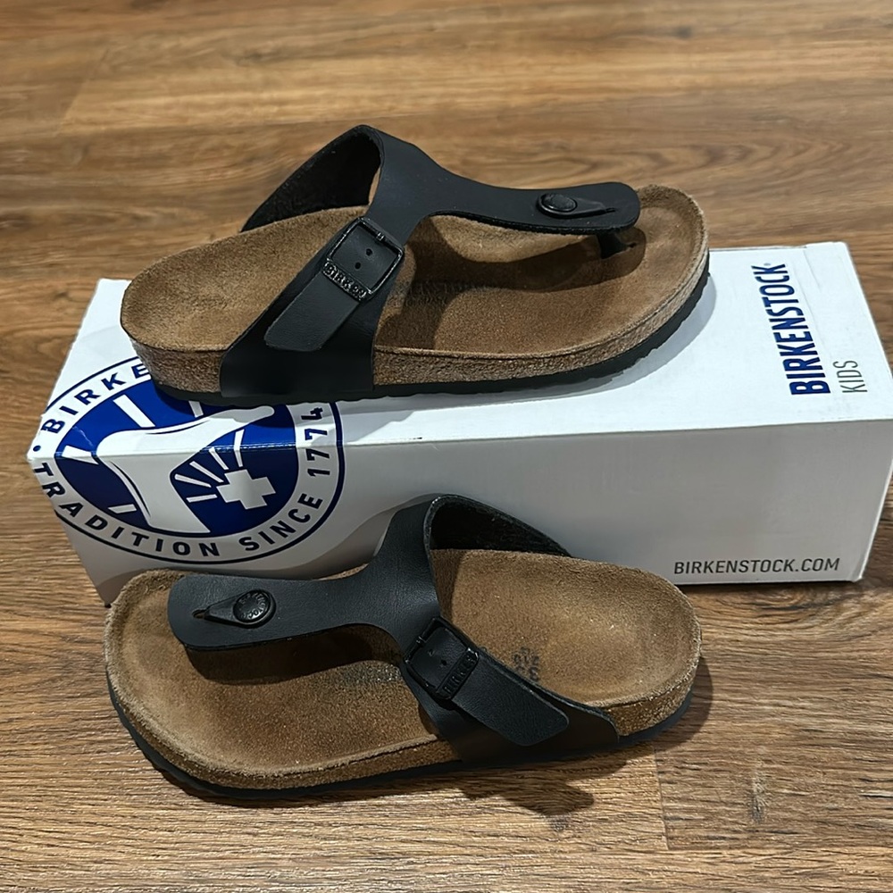 Birkenstock Gizeh Kids Black Size 33